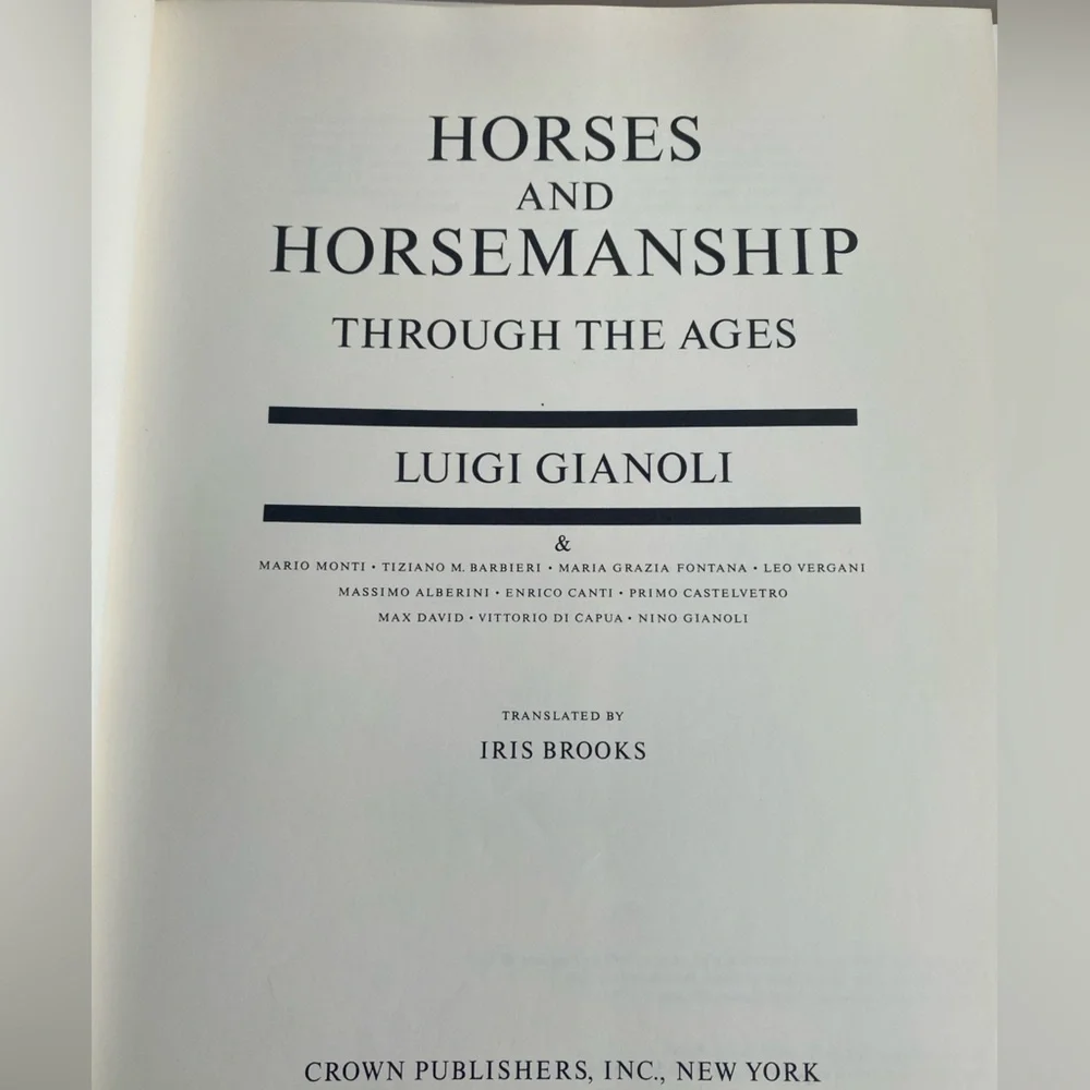 Horses And Horsemanship Through The Ages Luigi Gianoli Hardcover Vintage 1969 - Picture 9 of 17